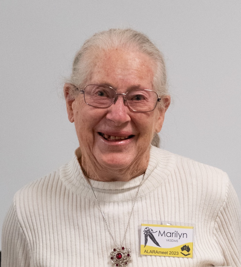 female ham radio operator