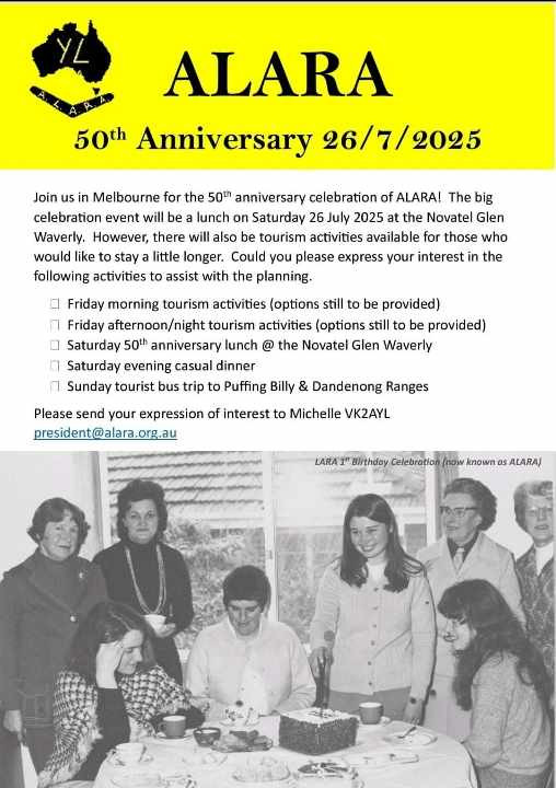 ALARA 50th Birthday poster